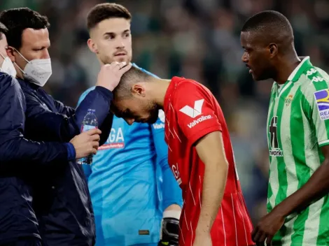 Video: Sevilla’s player was hit by an object during Copa Del Rey match against Betis