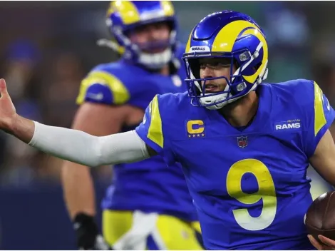 Rams' Matthew Stafford reacts to first playoff win of his career