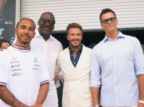 Tom Brady, Michael Jordan and David Beckham support Lewis Hamilton at the Miami Grand Prix 2022