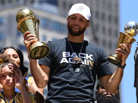 Video: NBA Champion Stephen Curry celebrates the Warriors title by shooting threes at an amusement park