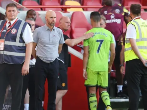 Cristiano Ronaldo and Erik ten Hag face off after star storms off during Manchester United match