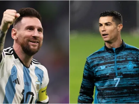 Lionel Messi and Cristiano Ronaldo take their last picture together in PSG vs Riyadh All Star XI