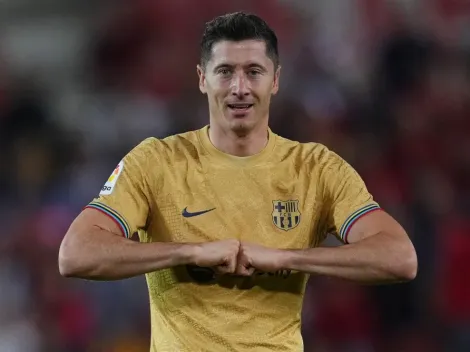 Lewandowski posts on social media how he's enjoying Bayern's win over Messi's PSG