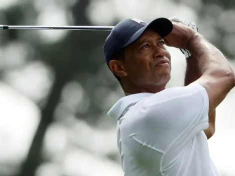 What time does Tiger Woods tee off today in the 2023 Masters Tournament?