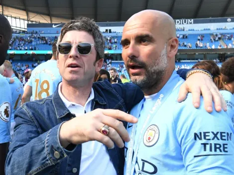 Noel Gallagher sings Oasis to celebrate Manchester City's victory at the Champions League