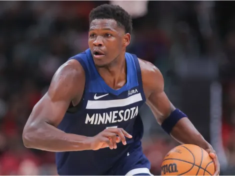 Anthony Edwards reacts to falling to 0-3 vs. Luka Doncic