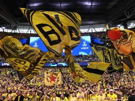 Dortmund fans protest at Wembley during 2024 Champions League final vs Real Madrid