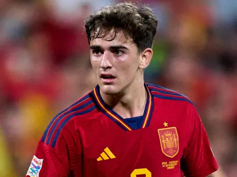 Why is Gavi not playing for Spain against Serbia in UEFA Nations League 2024-2025?