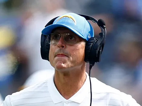 Chargers HC Jim Harbaugh discusses whether winning is harder in the NFL or college football