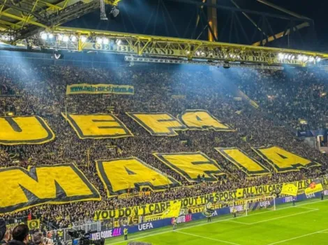 Borussia Dortmund fans unveil harsh banner at UEFA during Champions League match