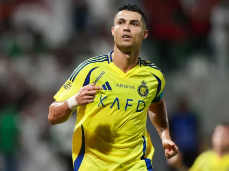 Crstiano Ronaldo scores for Al Nassr to give the lead against Al Qadsiah