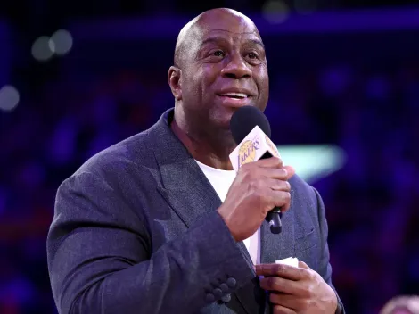 Magic Johnson reacts to Lakers’ win, with LeBron James playing the role of game finisher