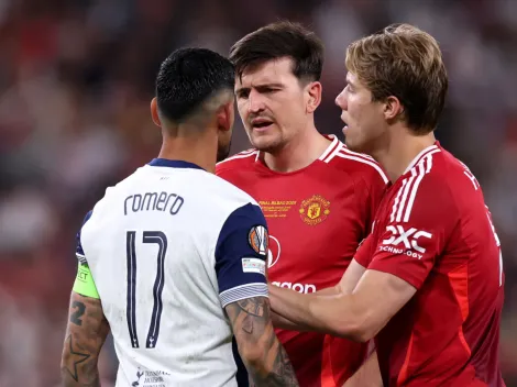 Video: Tempers flare as Harry Maguire refuses to shake hands with Spurs’ Romero after Europa League final