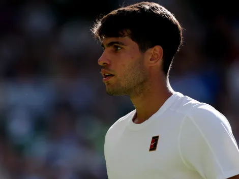 Why was Carlos Alcaraz vs Fabio Fognini at Wimbledon momentarily suspended?