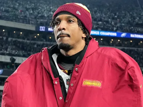 Why is Jayden Daniels not playing today for Commanders vs. Raiders in Week 3 of the NFL 2025 season?