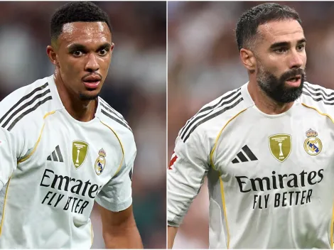 Why are Trent Alexander-Arnold and Dani Carvajal not playing today for Real Madrid vs Kairat in 2025-26 UEFA Champions League?