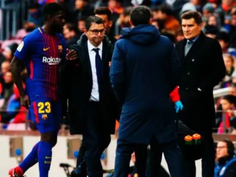 Umtiti se lesionó y se pierde el partido con el Madrid