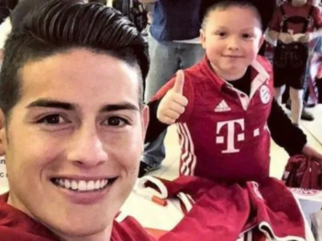 ¡Gran gesto! James compartió con club de fans del Bayern