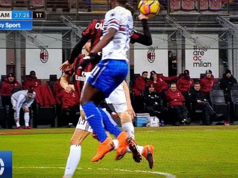 Escándalo en Italia: Recurrieron al VAR y no cobraron este claro penal para la Sampdoria contra el Milan