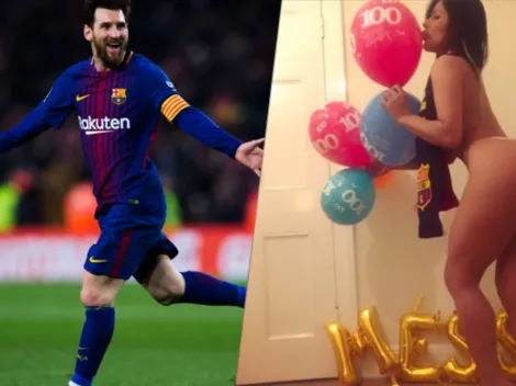 Miss Bumbum se sacó todo para empezar a festejar los 600 goles de Messi