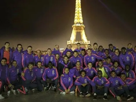 Foto de Yerry Mina en Instagram: Colombia unida en la Torre Eiffel