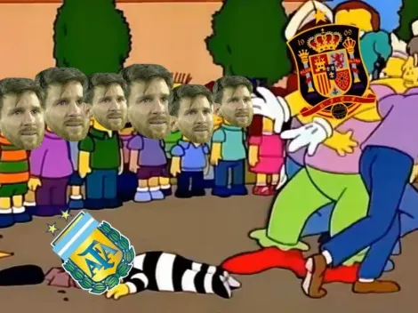 Los memes se aprovecharon de la paliza de España a Argentina