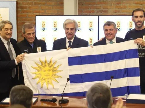 La Celeste recibió al presidente y fue abanderada para Rusia 2018