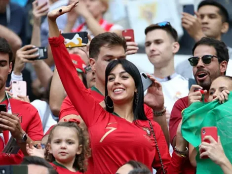 Es hermosa: Georgina Rodríguez prendió fuego la grada del Estadio Luzhniki