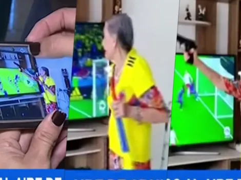 Video: abuela celebró el gol de Yerry Mina ¡a los tiros en su casa!