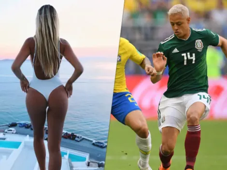 Chicharito, a los besos con una australiana que rompe la tierra