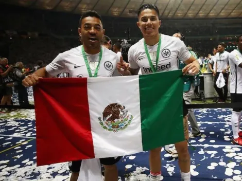 Carlos Salcedo y Marco Fabián modelan nueva playera del Frankfurt