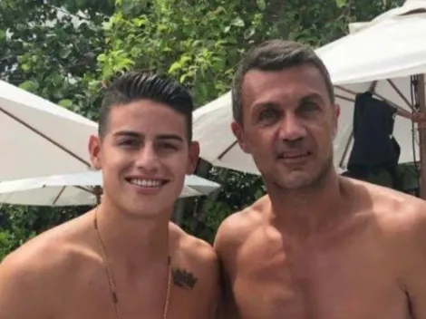 ¡Qué dupla! James Rodríguez publicó su encuentro con Maldini