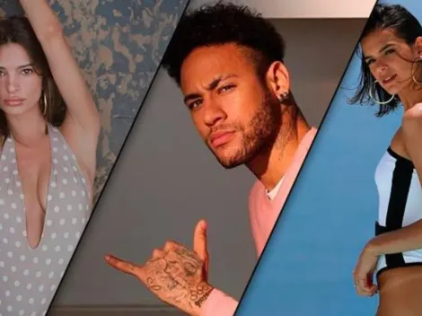 ¡¿Y Bruna?! La sexy foto de Neymar con una famosa modelo y un polémico mensaje