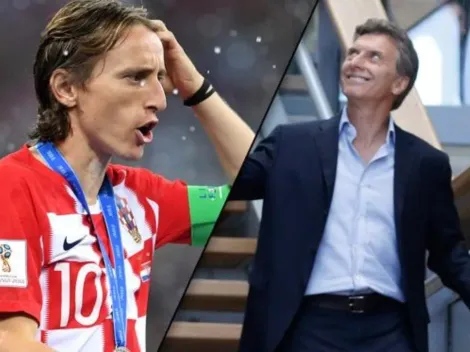 El curioso regalo de Modric al presidente de Argentina