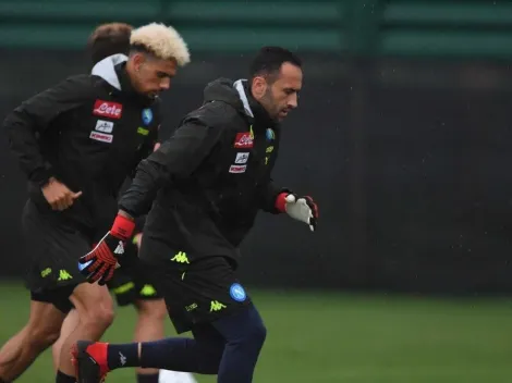 Emocionantes palabras del club Nápoli por el primer entrenamiento de Ospina