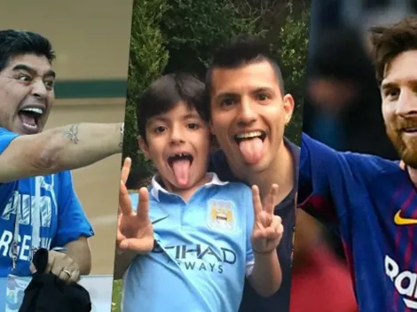 Agüero y un video jugando con Benjamín: así juega el hijo del Kun y el nieto de Maradona