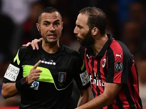 Higuaín festejó tanto su primer gol con Milan... que se lo anuló el VAR