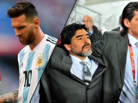 Mancuso le pegó a Messi y Maradona salió a defenderlo con todo