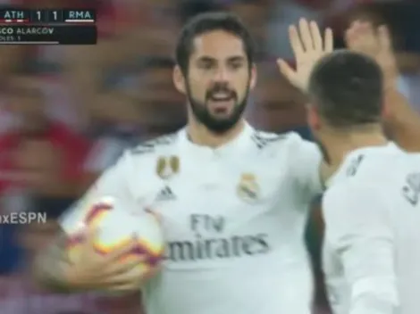 Cabeceó el menos pensado: Athletic durmió e Isco empató para Real Madrid