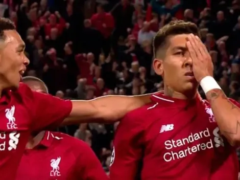 ¡Somos los piratas! Firmino festejó tapándose el ojo que casi le saca Vertonghen