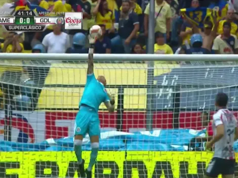 Gudiño se luce en el Clásico: gran atajada contra un cabezazo a quemarropa de Oribe