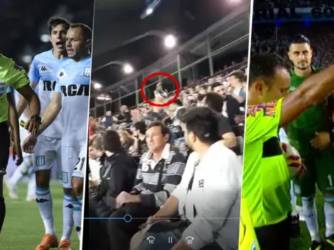 Video: Azzaro se paró en la platea de Racing y empezó a insultar a los periodistas de Boca