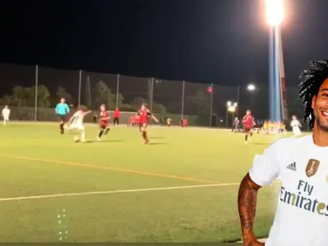 Este te salva, Lopetegui: golazo del hijo de Marcelo jugando para el Real Madrid