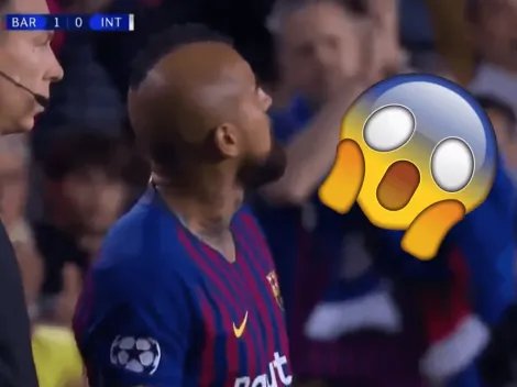 La reacción de la afición de Barcelona cuando entró Arturo Vidal