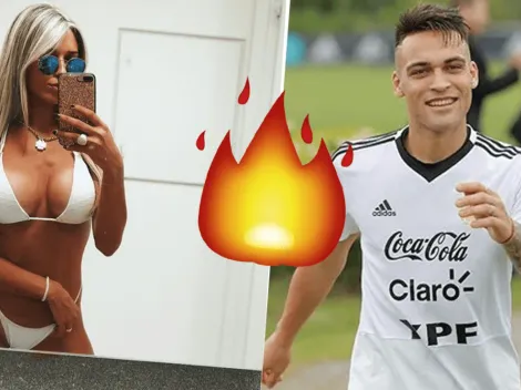 Acostada boca abajo, en bikini y sin nada arriba, la novia de Lautaro Martínez entendió todo