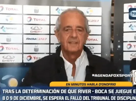 D'Onofrio: "No puedo creer que Boca pida los puntos"