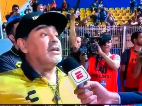 Maradona hizo su primer "Toti Pasman" en México: "La tuya por ejemplo"