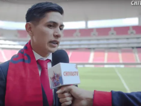 En su presentación, Dieter Villalpando le hizo un pedido a la afición de Chivas