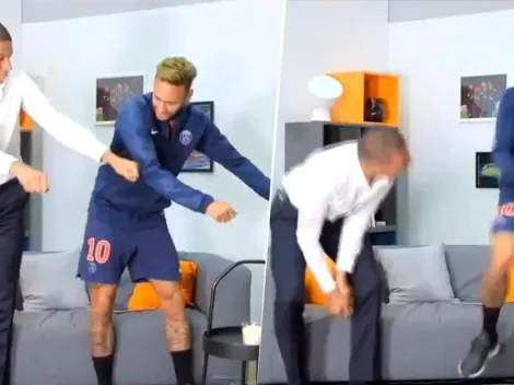 Neymar le quiso enseñar un famoso baile del Fortnite a Mbappé pero el francés no entendió nada