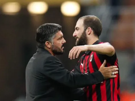 Está decidido: Gattuso habló del futuro de Higuaín y encendió las alarmas